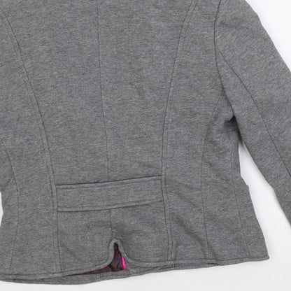 Divided by H&M Womens Grey Jacket Blazer Size 12 Button