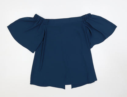 Womens UK Size 10 River Island Green Basic Blouse