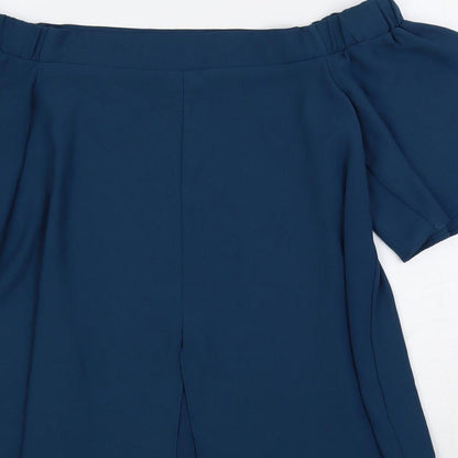 Womens UK Size 10 River Island Green Basic Blouse