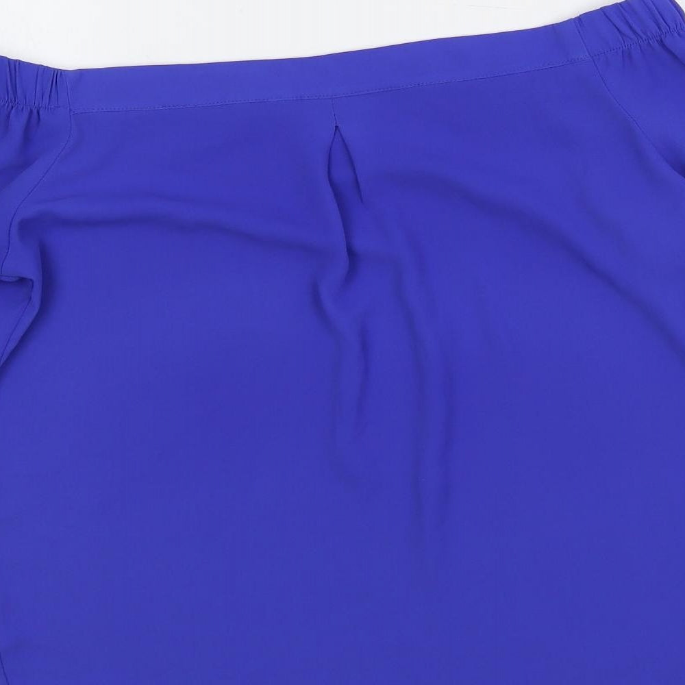 Womens UK Size 10 Dorothy Perkins Blue Basic Blouse