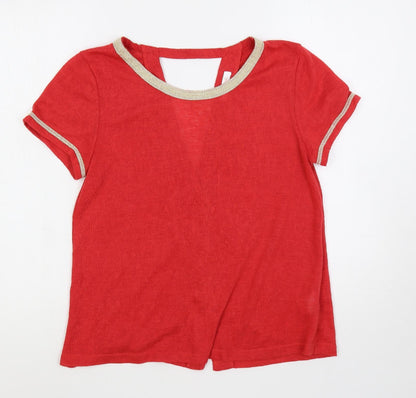 Womens UK Size S Grace & Mila Red Pullover Jumper