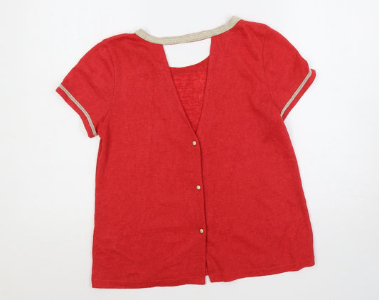 Womens UK Size S Grace & Mila Red Pullover Jumper