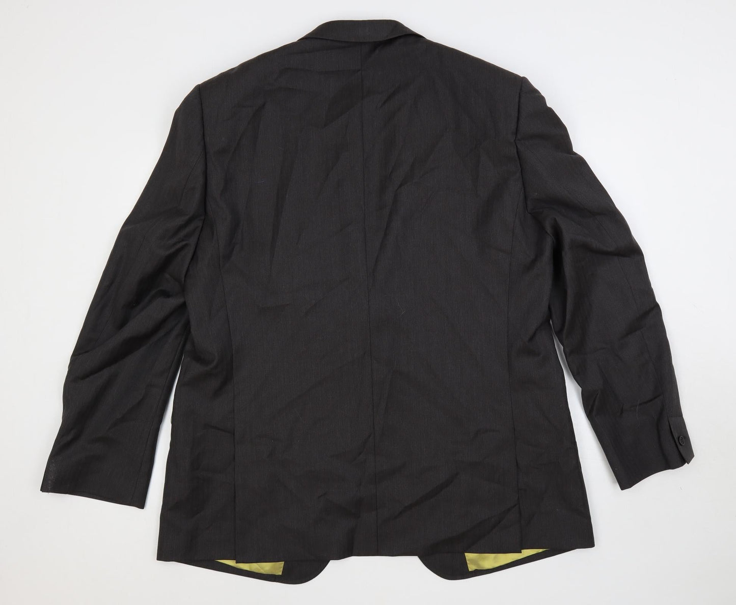 Autograph Mens Grey Striped Wool Jacket Suit Jacket Size 46 Regular