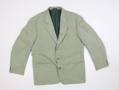 Browns Mens Green Polyester Jacket Blazer Size 42 Regular