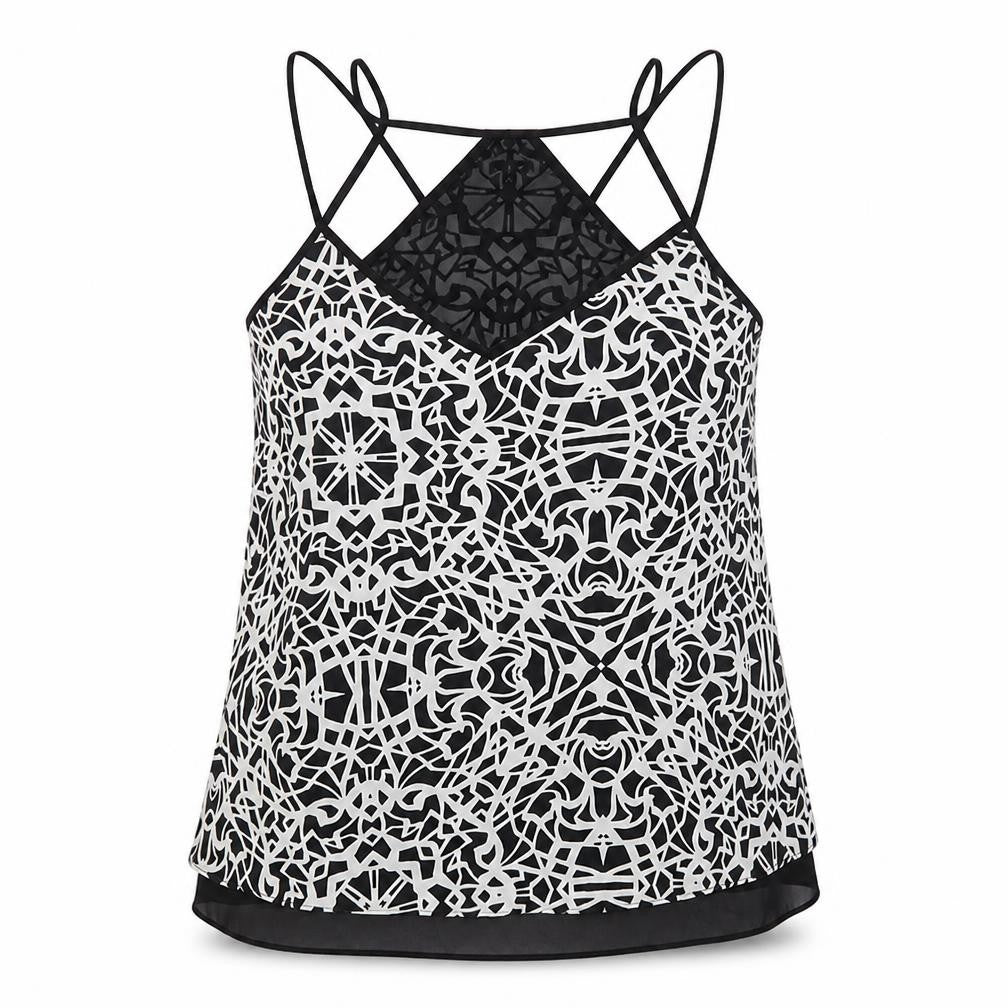 Womens UK Size 8 River Island Black Camisole Tank