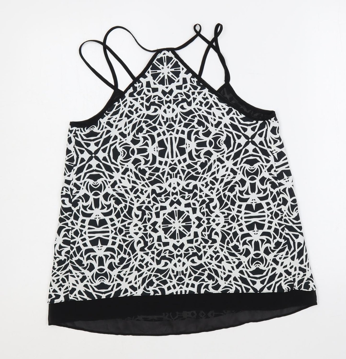 Womens UK Size 8 River Island Black Camisole Tank