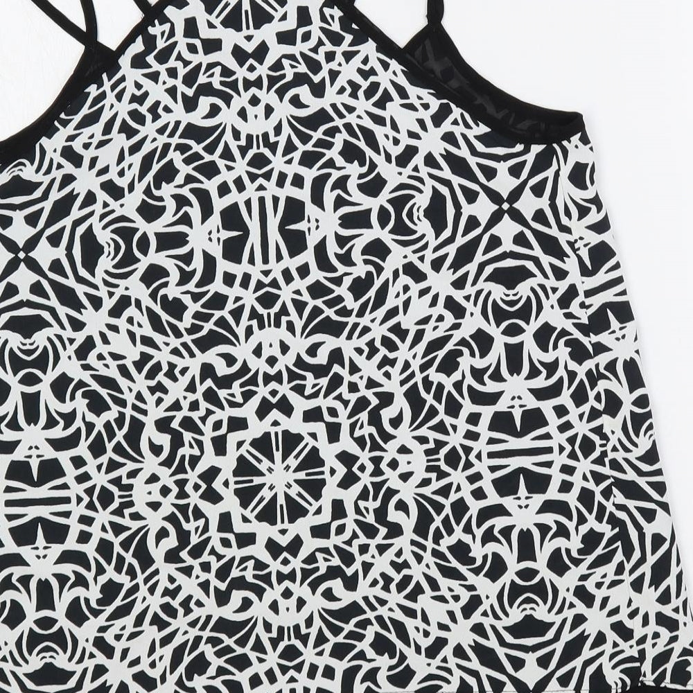 Womens UK Size 8 River Island Black Camisole Tank