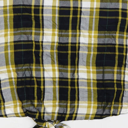 Dorothy Perkins Womens Multicoloured Plaid Viscose Basic Blouse Size 16 Boat Neck - Oversized