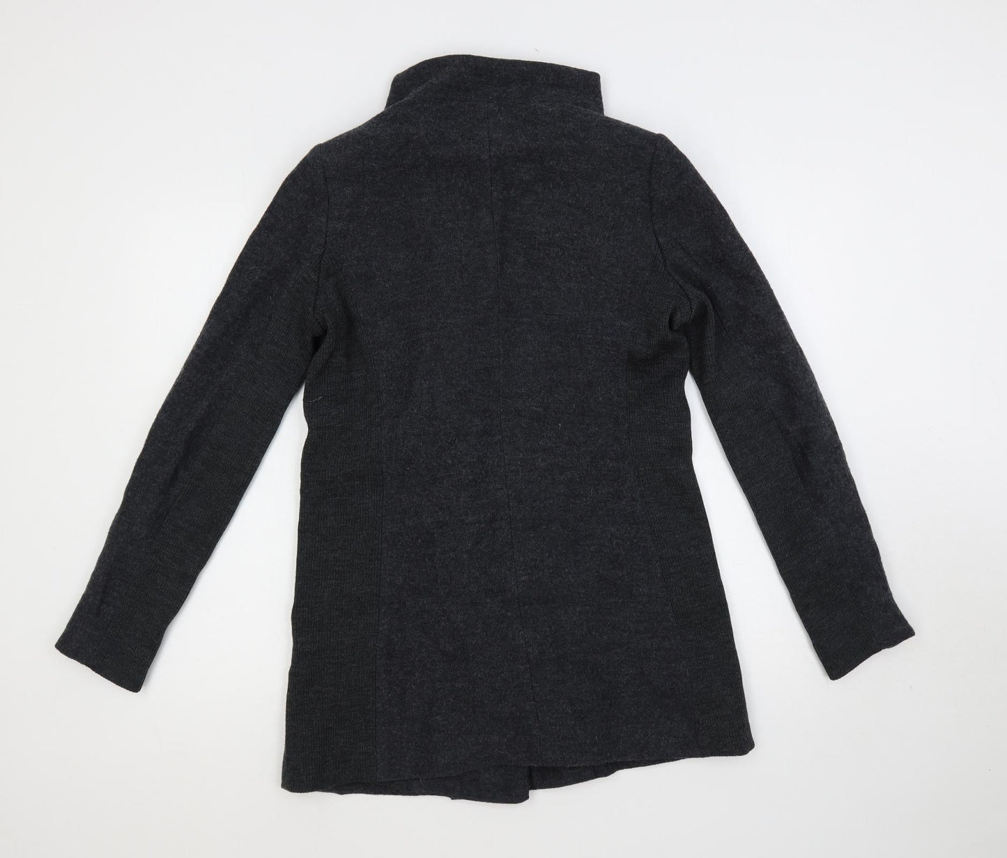 MARCS Womens Grey Biker Coat Size 10 Zip - Zipped Pockets