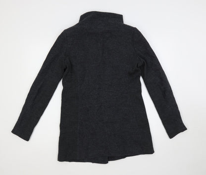 MARCS Womens Grey Biker Coat Size 10 Zip - Zipped Pockets