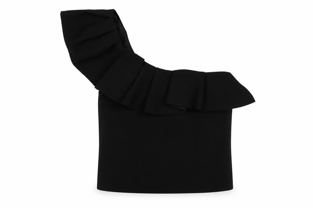 Womens UK Size 6 Topshop Black Cropped Blouse