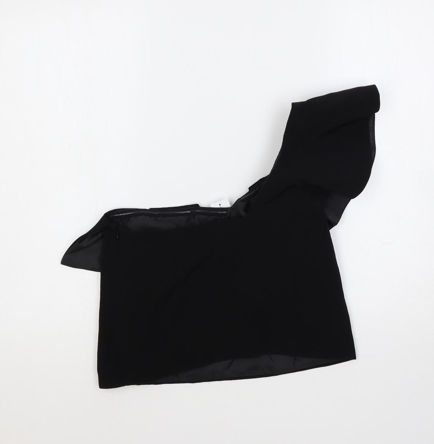 Womens UK Size 6 Topshop Black Cropped Blouse