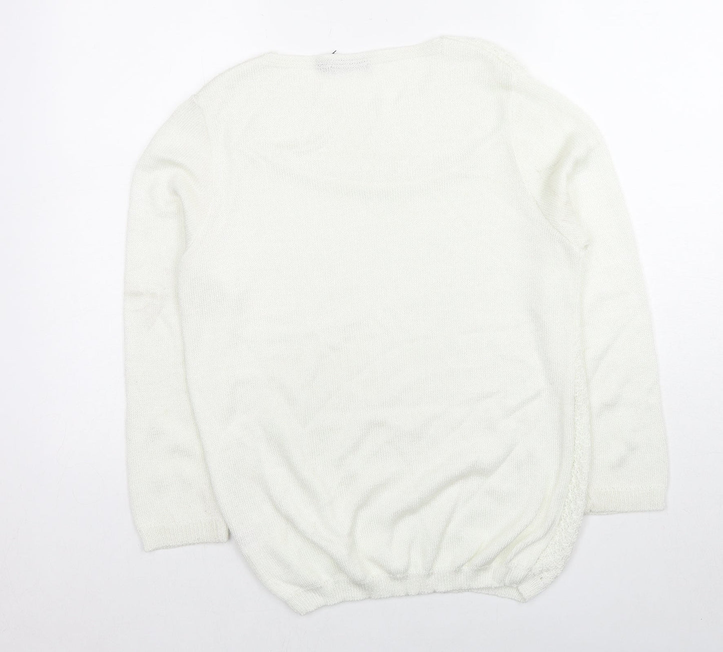 Womens UK Size S Classics White Pullover Jumper
