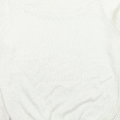Womens UK Size S Classics White Pullover Jumper