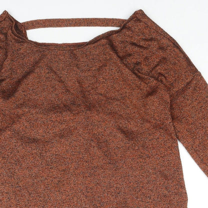 Womens UK Size 10 Miss Selfridge Brown Pullover Jumper
