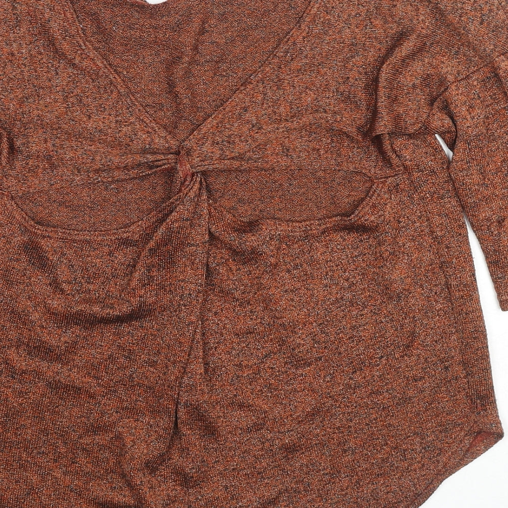 Womens UK Size 10 Miss Selfridge Brown Pullover Jumper