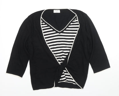 Womens UK Size 16 Kaliko Black Pullover Jumper