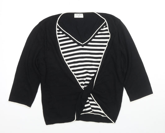 Womens UK Size 16 Kaliko Black Pullover Jumper