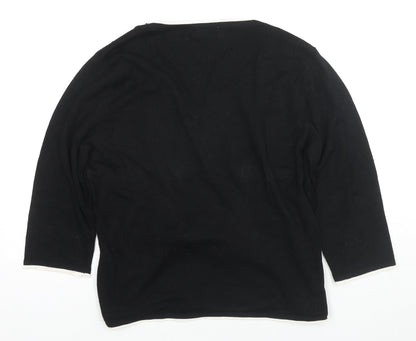 Womens UK Size 16 Kaliko Black Pullover Jumper