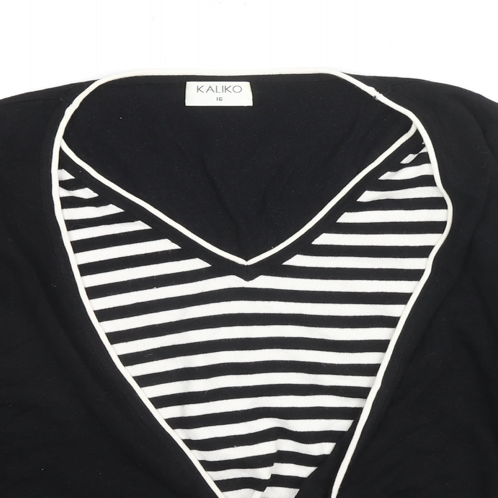 Womens UK Size 16 Kaliko Black Pullover Jumper