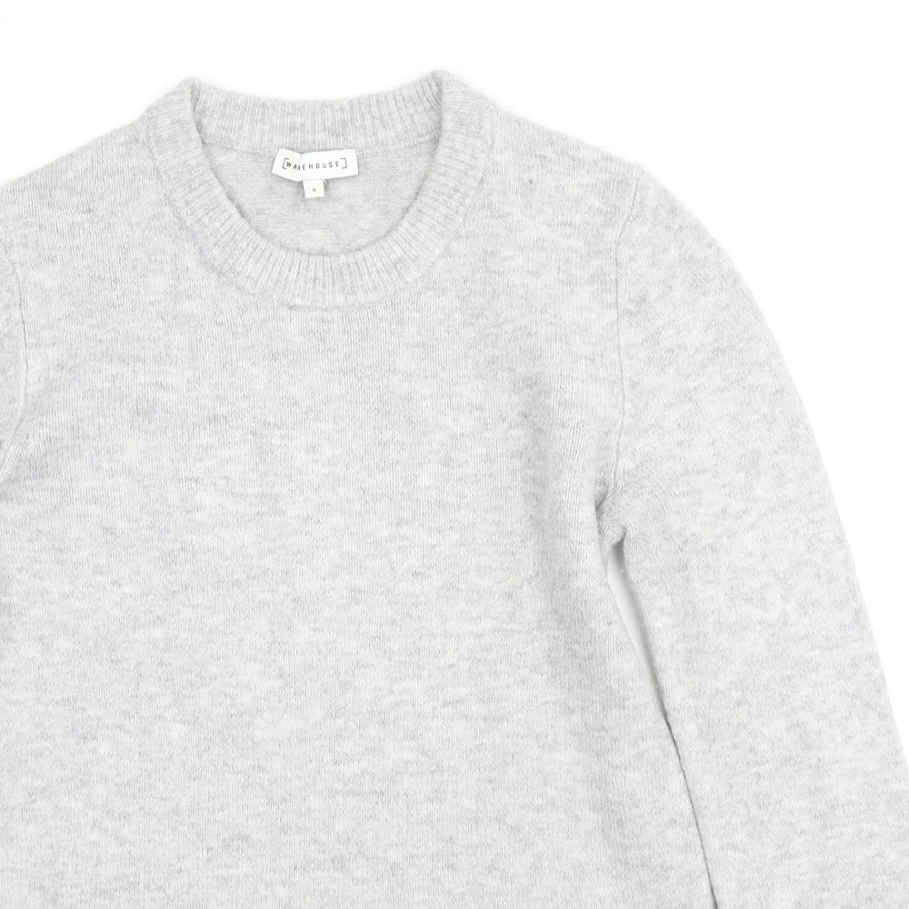 Womens UK Size 8 Warehouse Grey Pullover Jumper