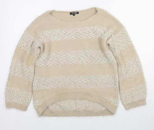 Womens UK Size 10 Stella Morgan Beige Pullover Jumper