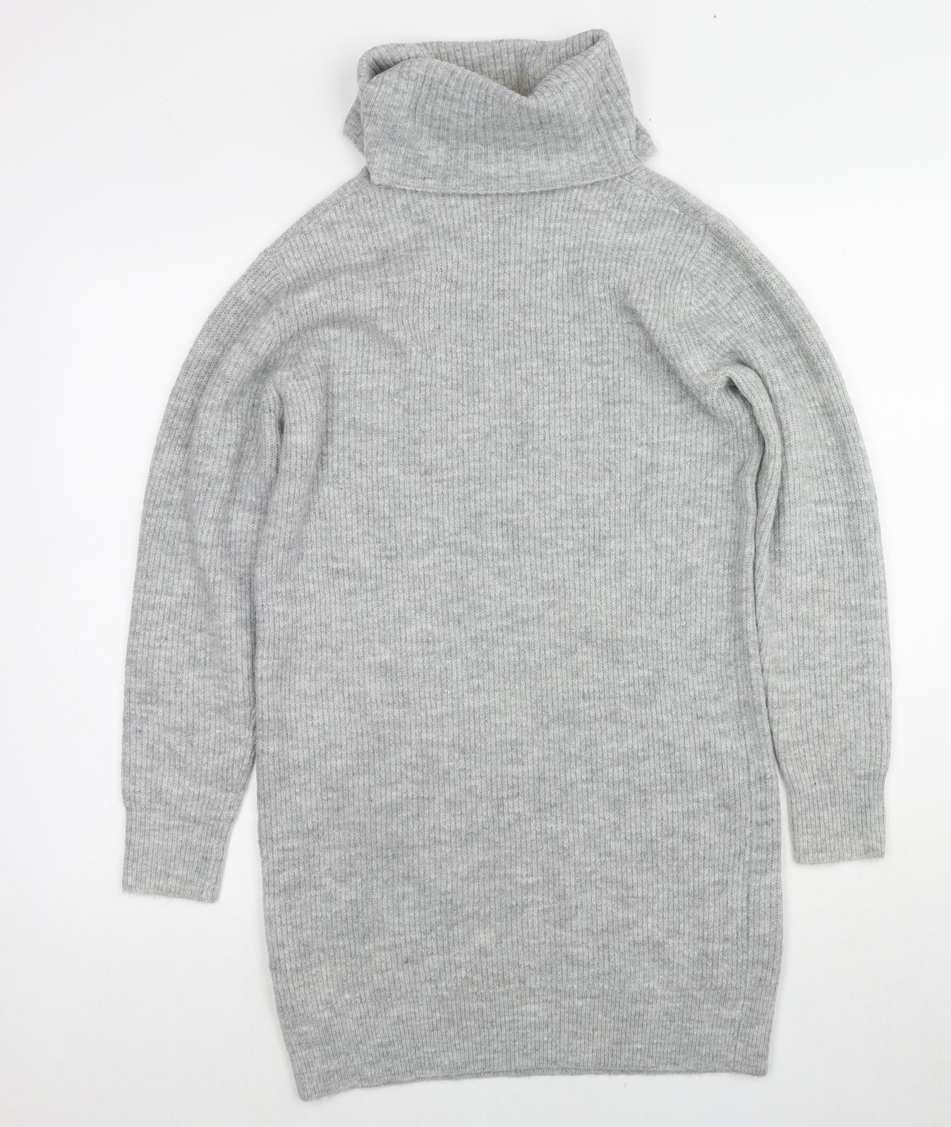 Womens UK Size XS Miss Selfridge Grey Tunic Jumper