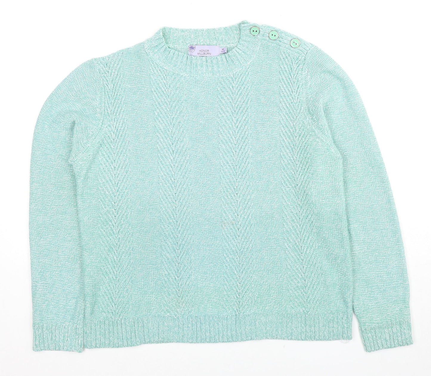 Womens UK Size 14 EWM Green Pullover Jumper