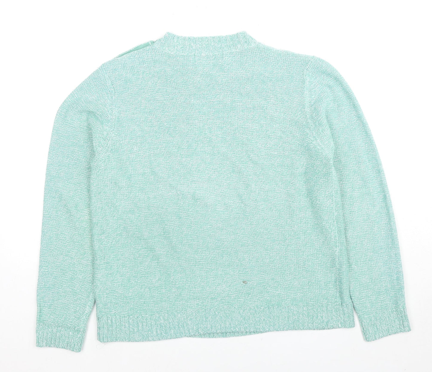 Womens UK Size 14 EWM Green Pullover Jumper
