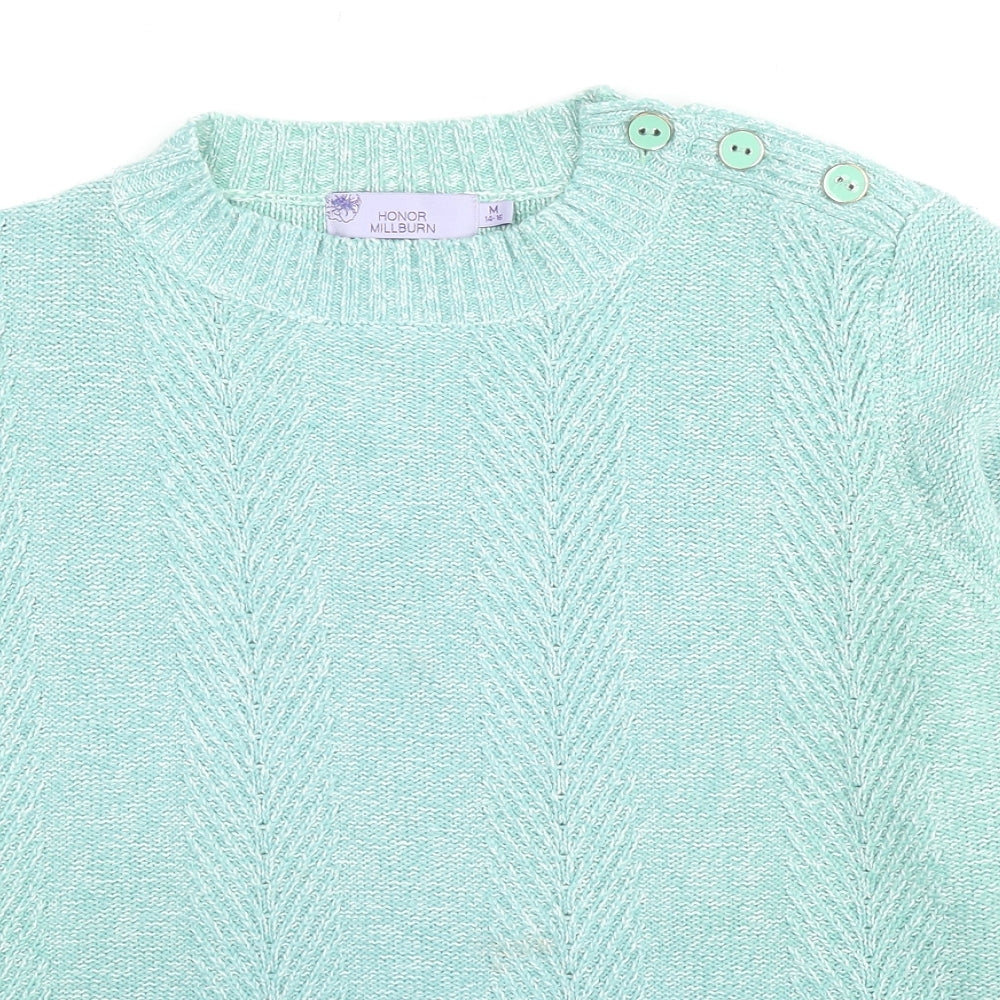 Womens UK Size 14 EWM Green Pullover Jumper