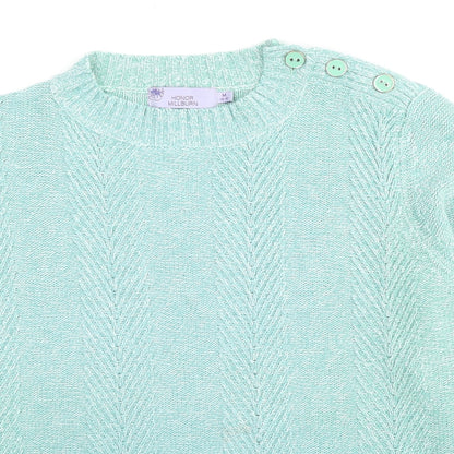 Womens UK Size 14 EWM Green Pullover Jumper