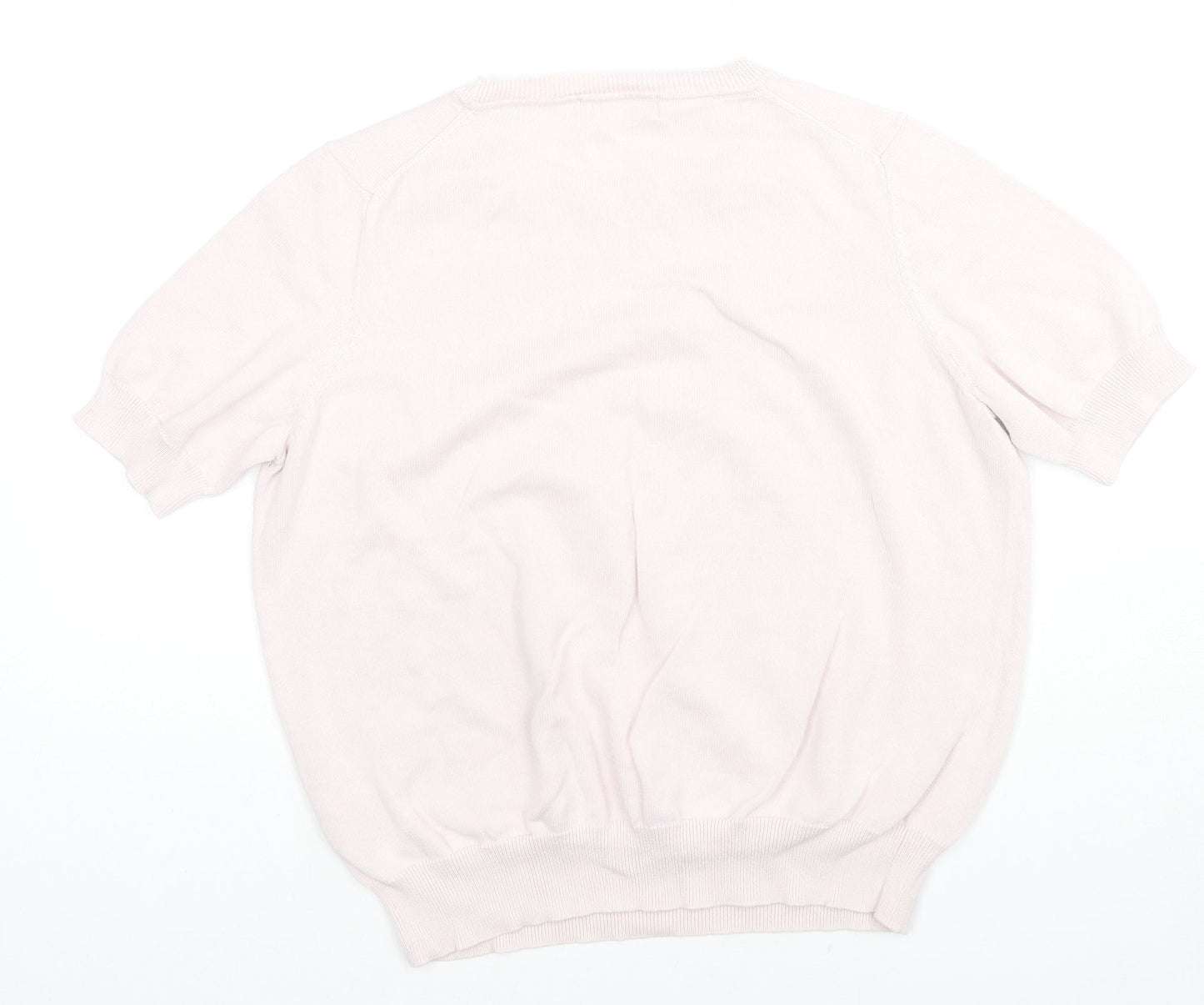 Womens UK Size 14 Classic Pink Basic Blouse