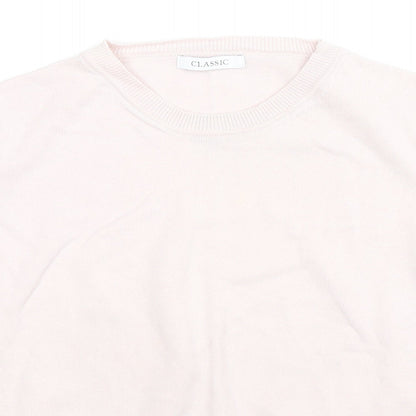 Womens UK Size 14 Classic Pink Basic Blouse