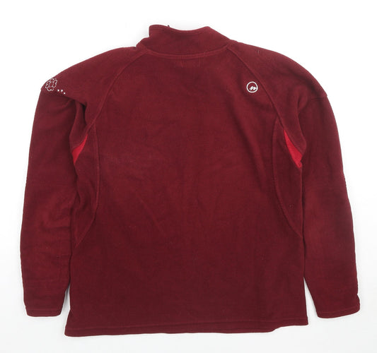 Quechua Womens Red Polyester Pullover Sweatshirt Size M Pullover - Logo