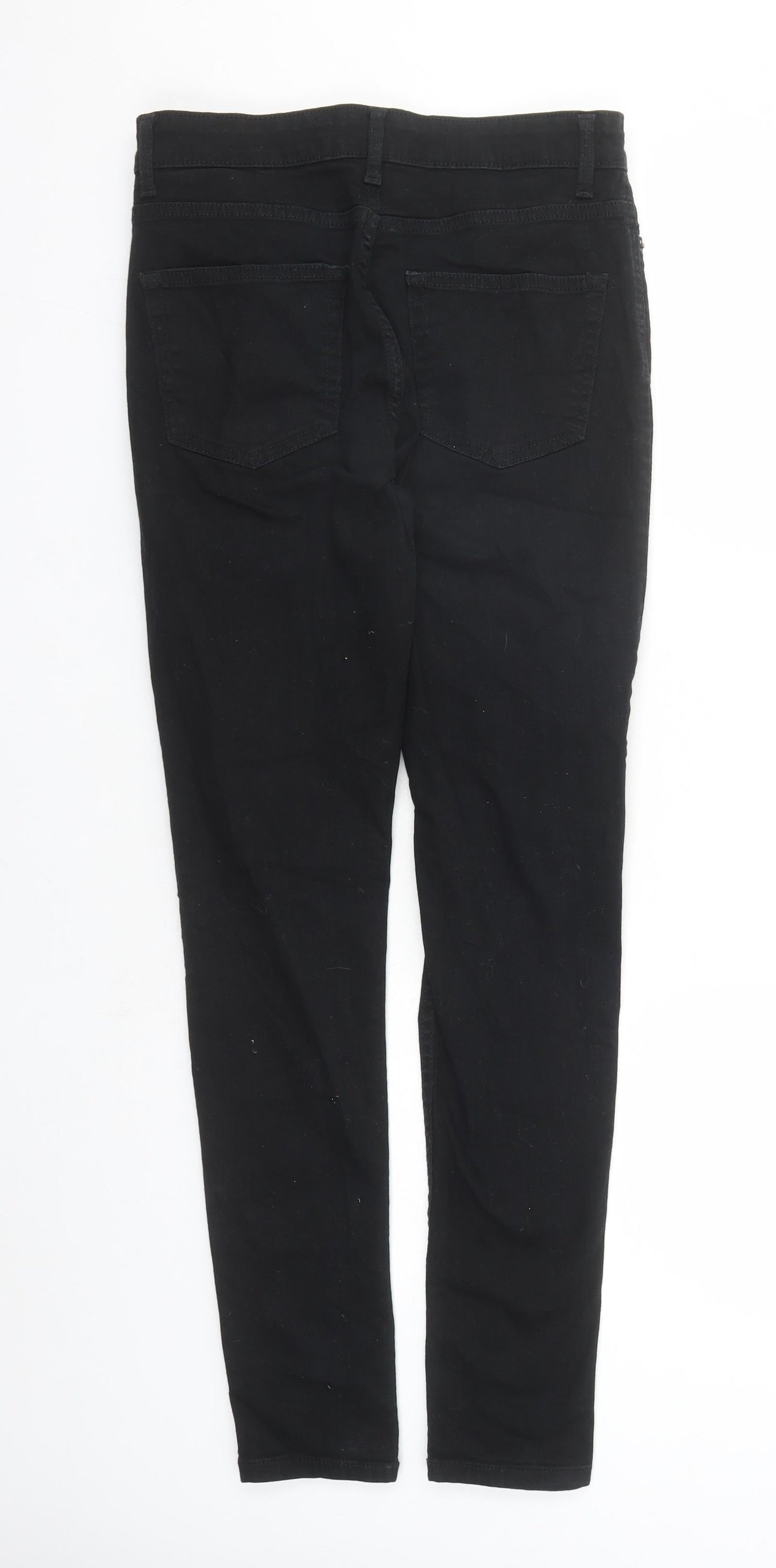New Look Mens Black Cotton Skinny Jeans Size 30 in L31 in Regular Zip