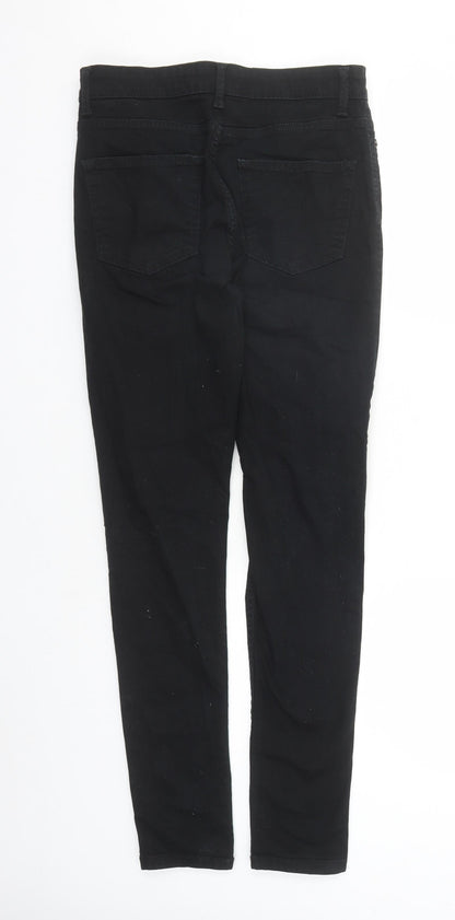 New Look Mens Black Cotton Skinny Jeans Size 30 in L31 in Regular Zip