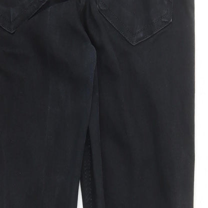 Topshop Womens Black Cotton Skinny Jeans Size 30 in L27 in Regular Button