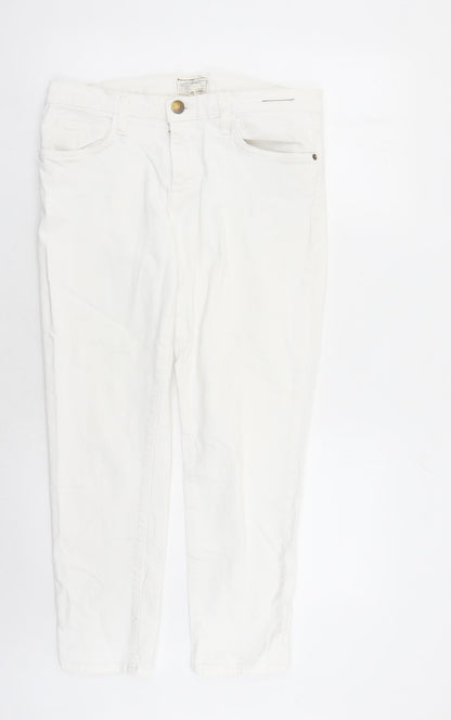 Womens UK Size 34 in Current/Elliott Regular Fit Straight White Jeans