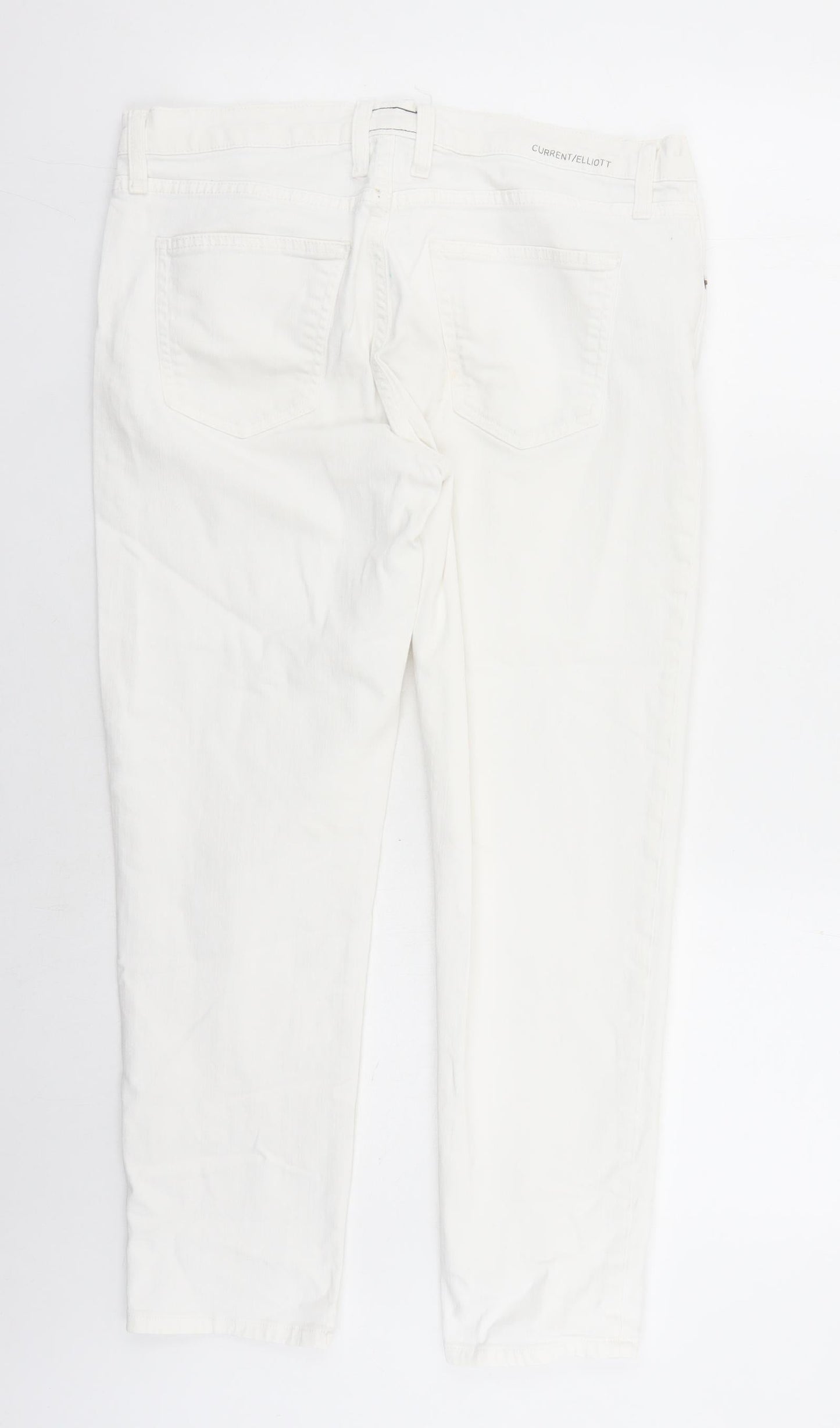 Womens UK Size 34 in Current/Elliott Regular Fit Straight White Jeans