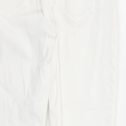 Womens UK Size 34 in Current/Elliott Regular Fit Straight White Jeans
