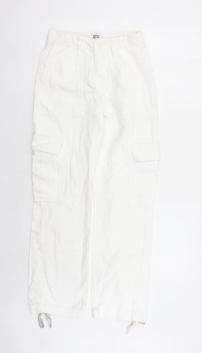 BDG Womens White Cotton Straight Jeans Size XS L28 in Regular Zip - Cargo