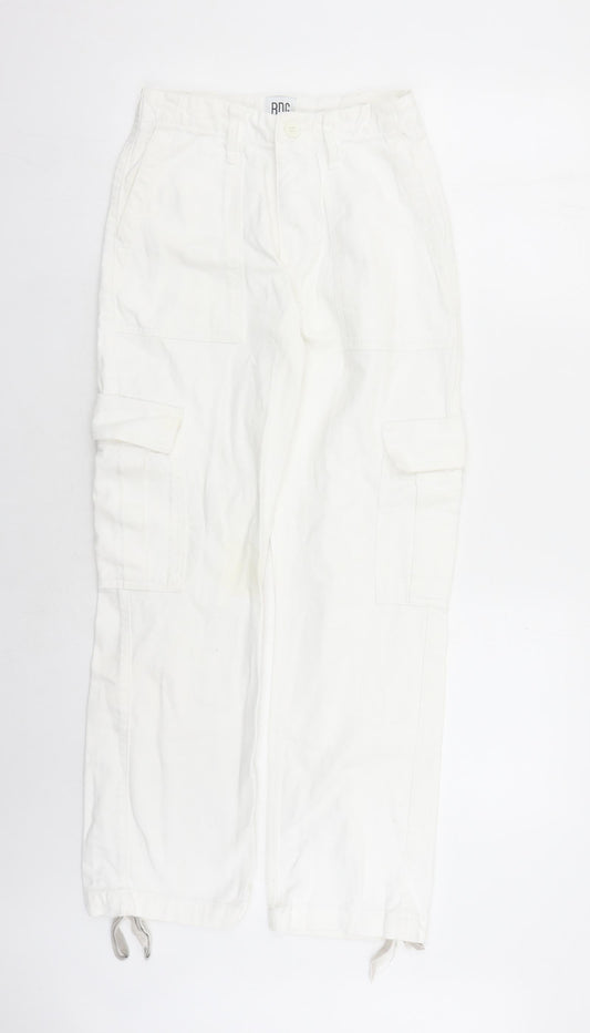 BDG Womens White Cotton Straight Jeans Size XS L28 in Regular Zip - Cargo