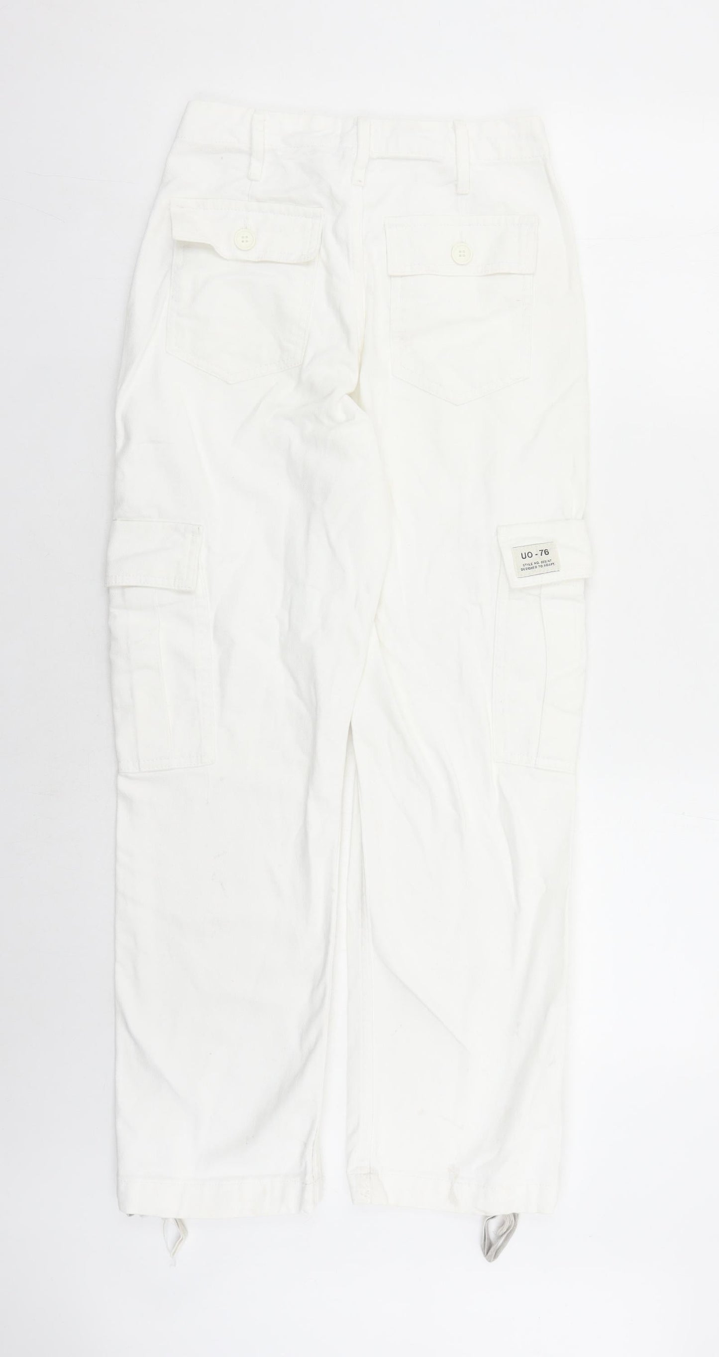 BDG Womens White Cotton Straight Jeans Size XS L28 in Regular Zip - Cargo