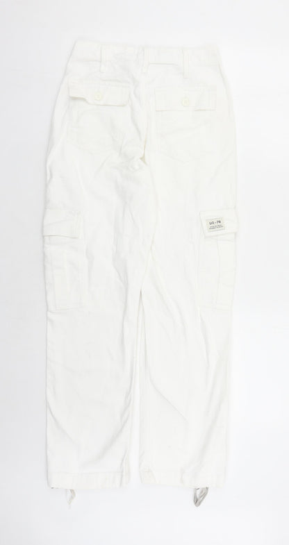 BDG Womens White Cotton Straight Jeans Size XS L28 in Regular Zip - Cargo