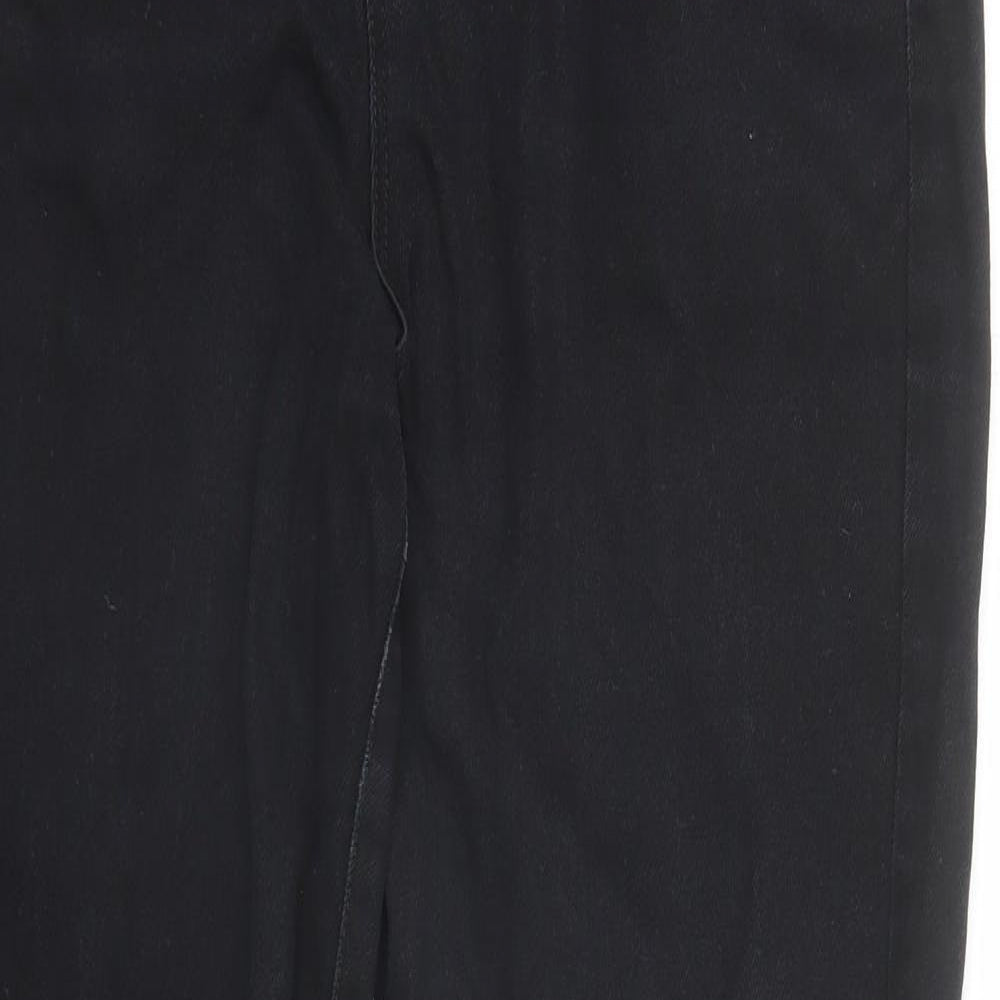 Heavenly Jeans Womens Black Cotton Straight Jeans Size 12 L31 in Regular Zip