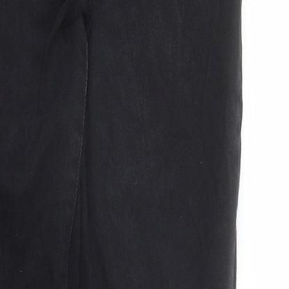 Heavenly Jeans Womens Black Cotton Straight Jeans Size 12 L31 in Regular Zip