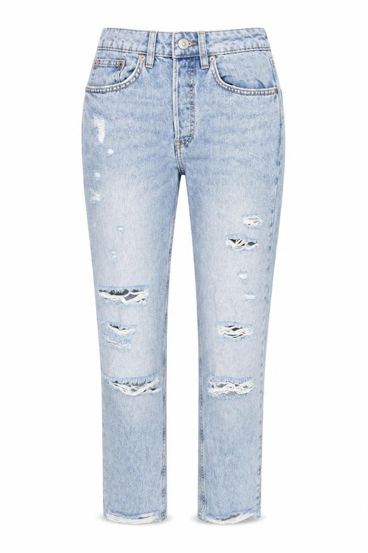 Divided by H&M Womens Blue Cotton Skinny Jeans Size 6 L27 in Regular Button