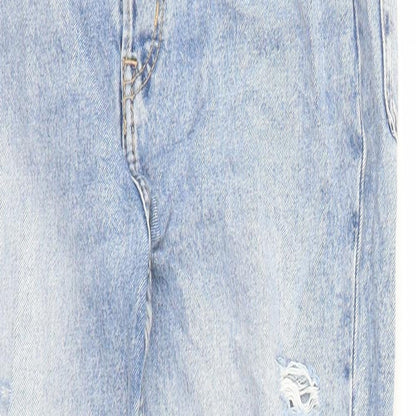 Divided by H&M Womens Blue Cotton Skinny Jeans Size 6 L27 in Regular Button