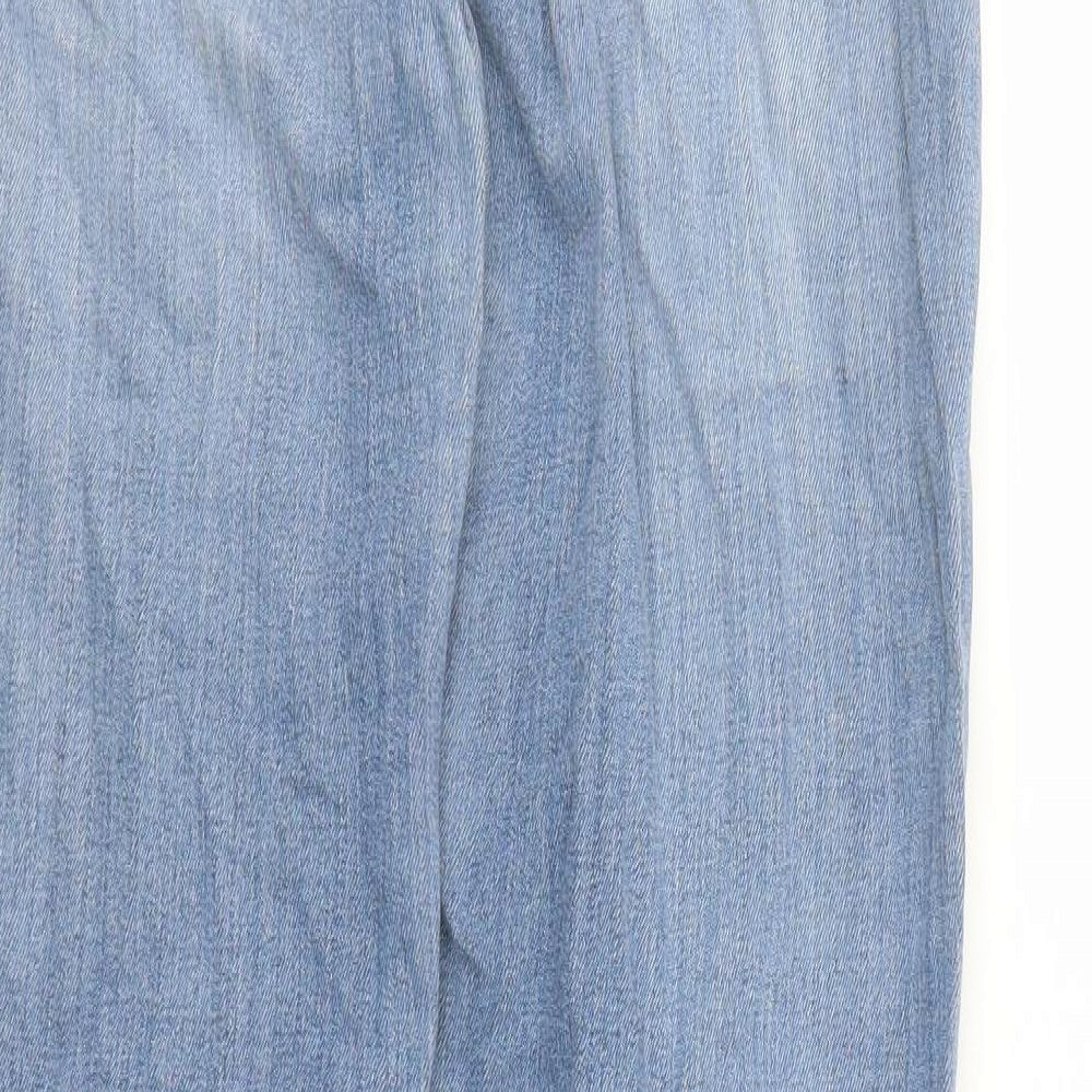 Mango Womens Blue Cotton Straight Jeans Size 30 in L31 in Slim Zip
