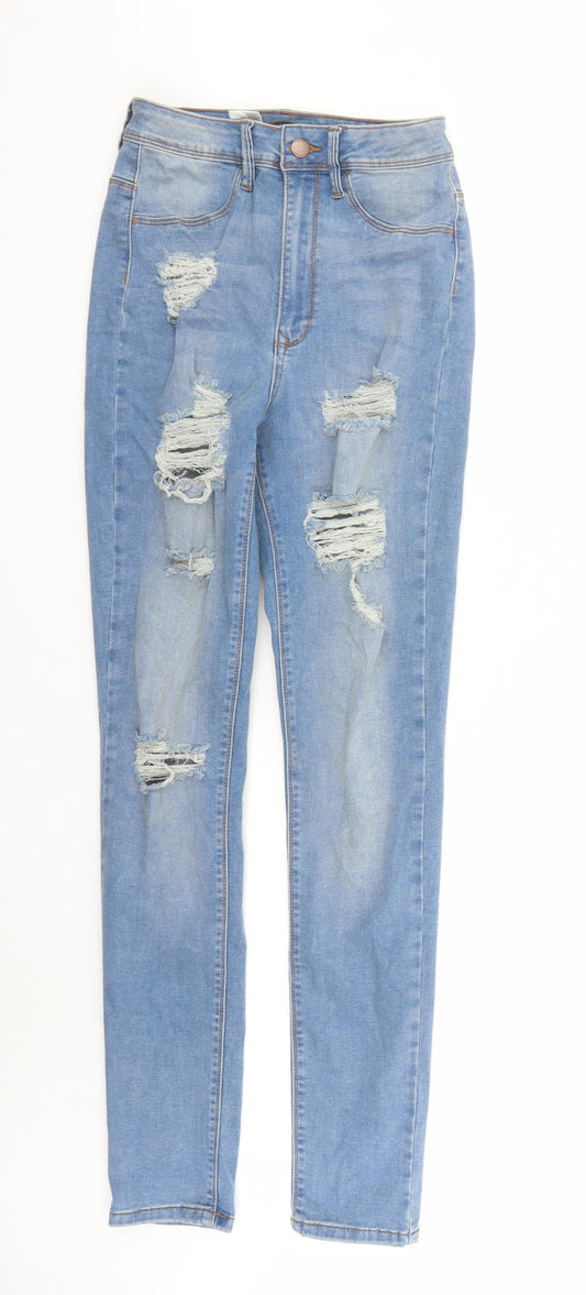 Fashion Nova Womens Blue Cotton Skinny Jeans Size 26 in L31 in Regular Zip